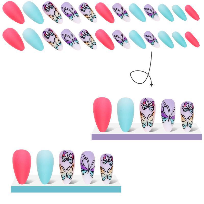 Colorful Butterfly Wearable Nail Tips