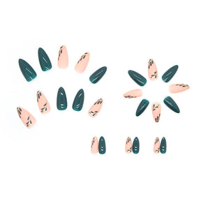 Cool Green Leaf Nails - Removable (Wholesale)