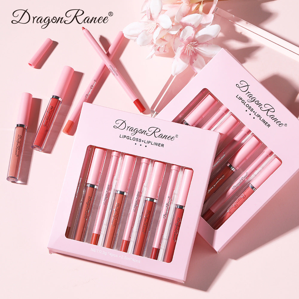 4-Pack Lip Liner and Matte Lip Gloss Set