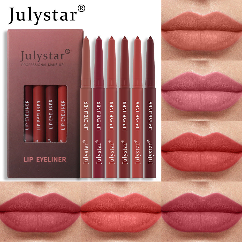 Waterproof Non-Smudging Lip Pencil Set