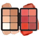 12-Color Blush Palette - Matte & Shimmer, High-End Finis