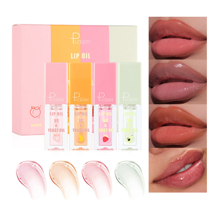 Pudaier Lip Plumper Set - Hydrating, Transparent Lip Gloss