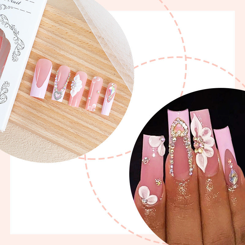 Long Waterpipe French Nails - Luxe and Sweet