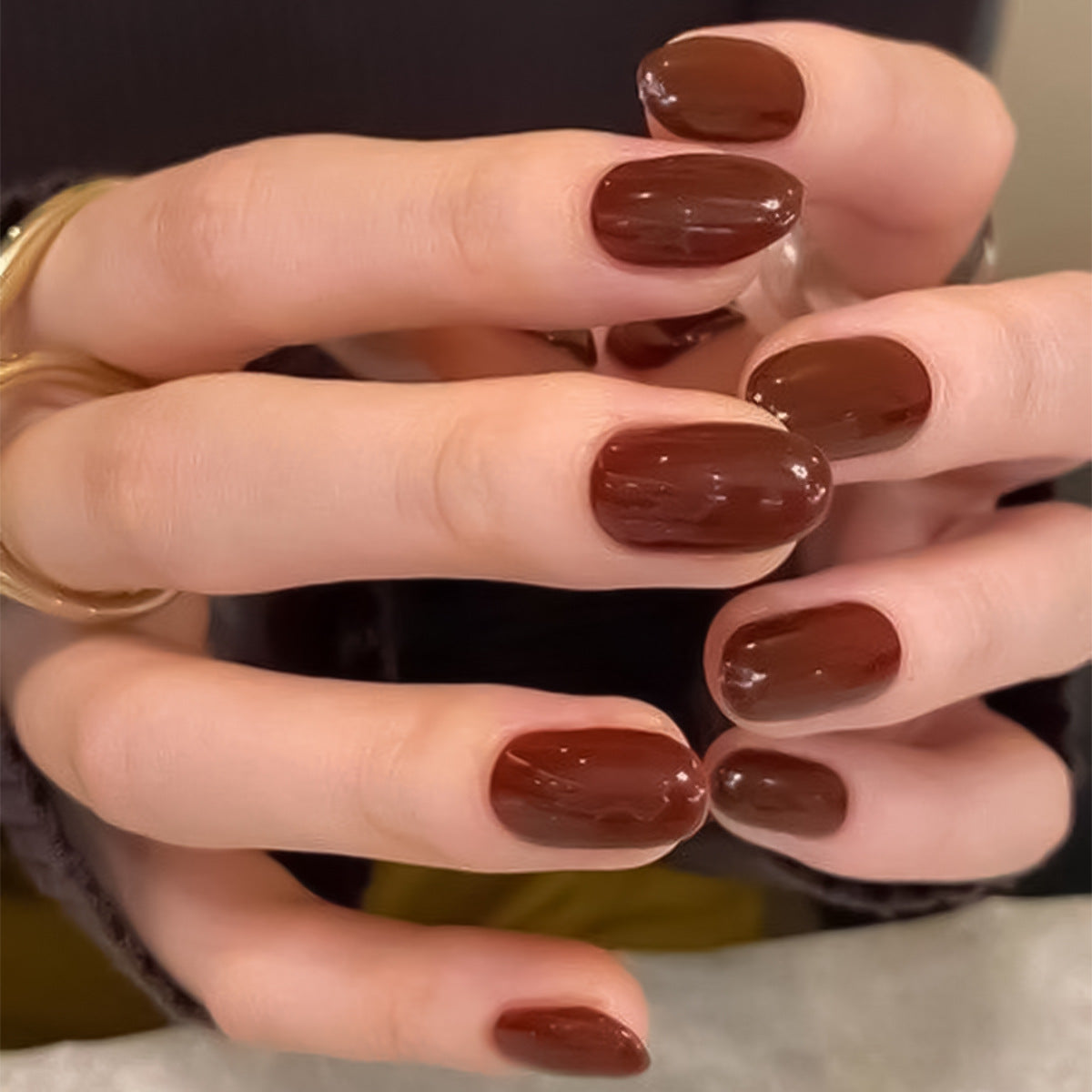 24-Piece Classic Solid Color Wearable Nail Tips