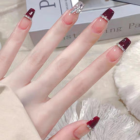 24-Piece Diamond Accent Wearable Nail Extensions