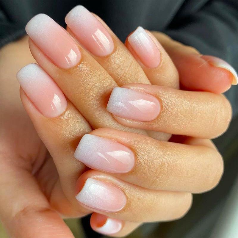 White French Ombre Nails - Nude Removable (Wholesale 24-Piece)