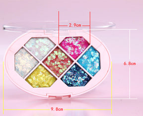 7-Color Glitter Eyeshadow Palette