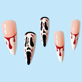 Screaming Face Halloween Press-On Nails - Wholesale