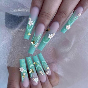 3D Camellia Butterfly Nail Tips