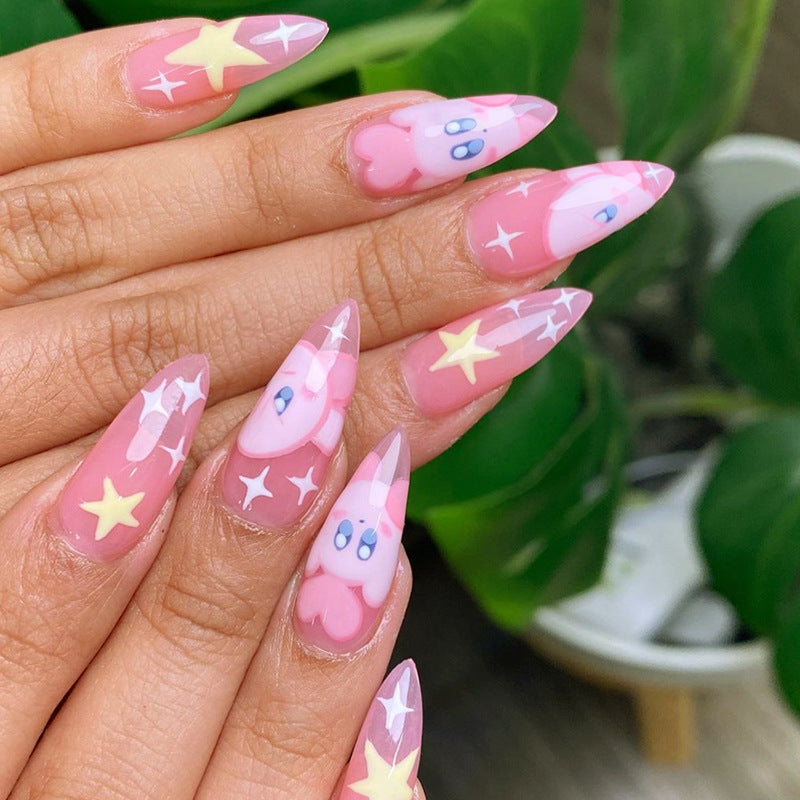 Cute Star Pink Kids' Nail Stickers