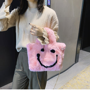 Cute Fuzzy Shoulder Bag Women's Fall Fashion