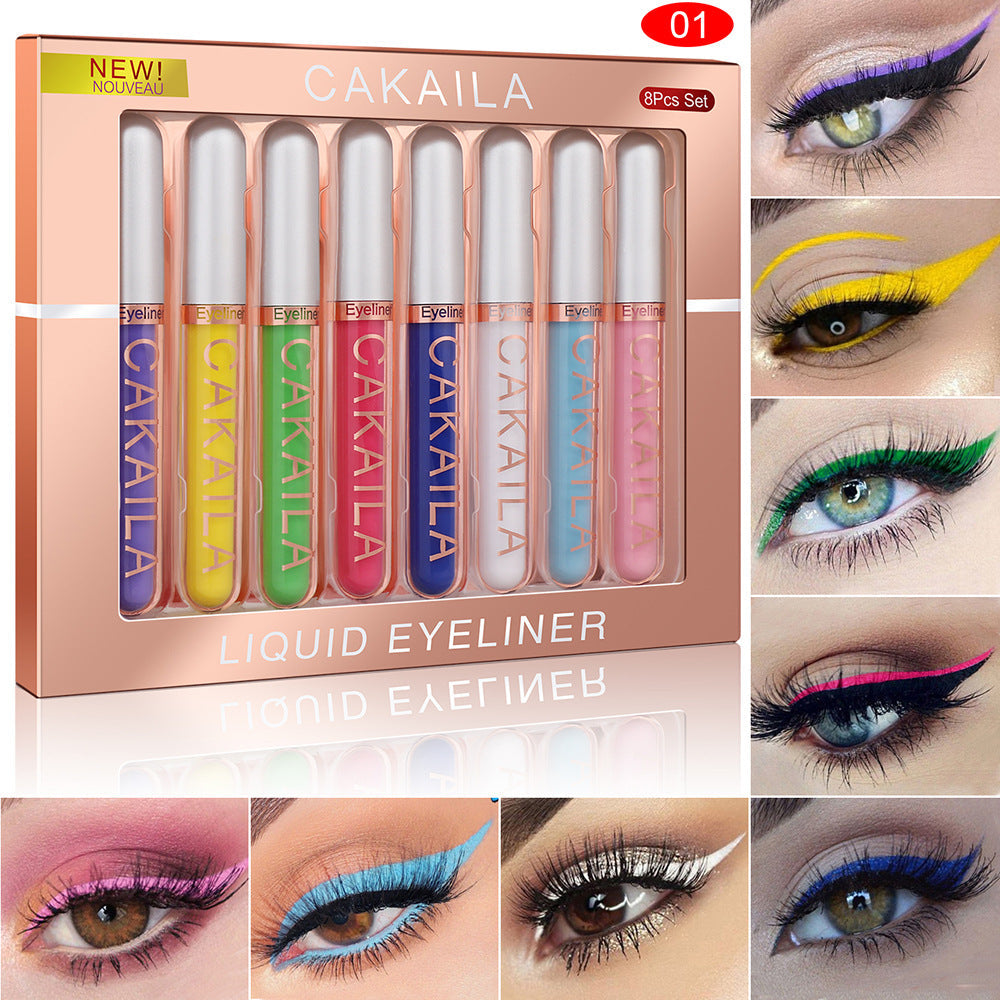 8-Color Liquid Eyeliner Set