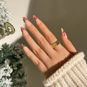 Christmas Press-On Fall Nails Set with Nail Tips