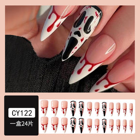 Screaming Face Halloween Press-On Nails - Wholesale