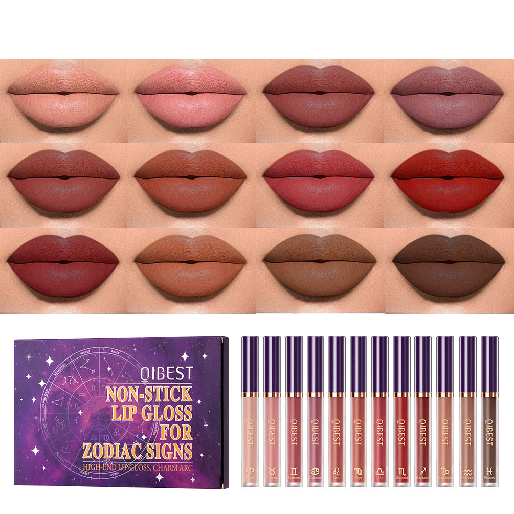 QIBEST Matte Lip Gloss Set