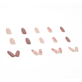 Detachable Peach Nail Tips for Fresh Look