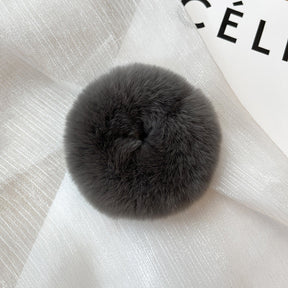 Real Rabbit Fur Hair Tie Winter Fashion Accessory