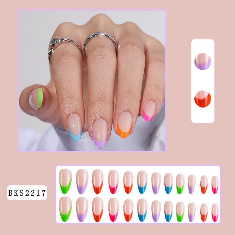 Colorful Contrast Nail Tips