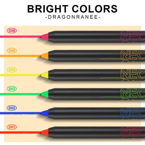 6-Pack Fluorescent Eye and Face Paint Pens