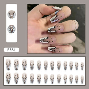 Chic French Manicure Acrylic Nail Tips, 24 Pieces Box, Direct from Factory