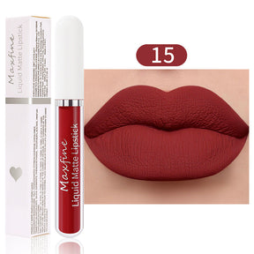 High-Pigment Matte Liquid Lipstick - Long-Lasting, Waterproof, Hydrating