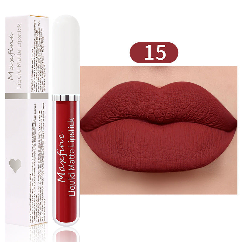 High-Pigment Matte Liquid Lipstick - Long-Lasting, Waterproof, Hydrating