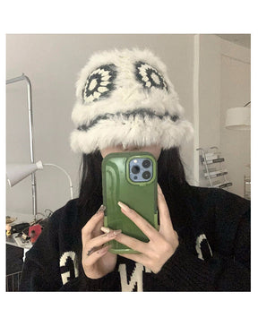 Cute Real Rabbit Fur Lion Hat - Winter Fashion