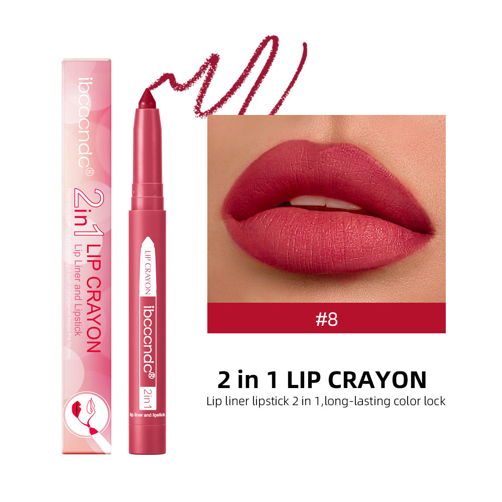 2-in-1 Long-Lasting Matte Lip Pencil