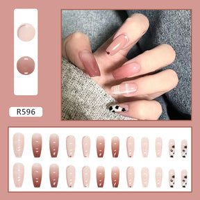 Chic French Manicure Acrylic Nail Tips, 24 Pieces Box, Direct from Factory