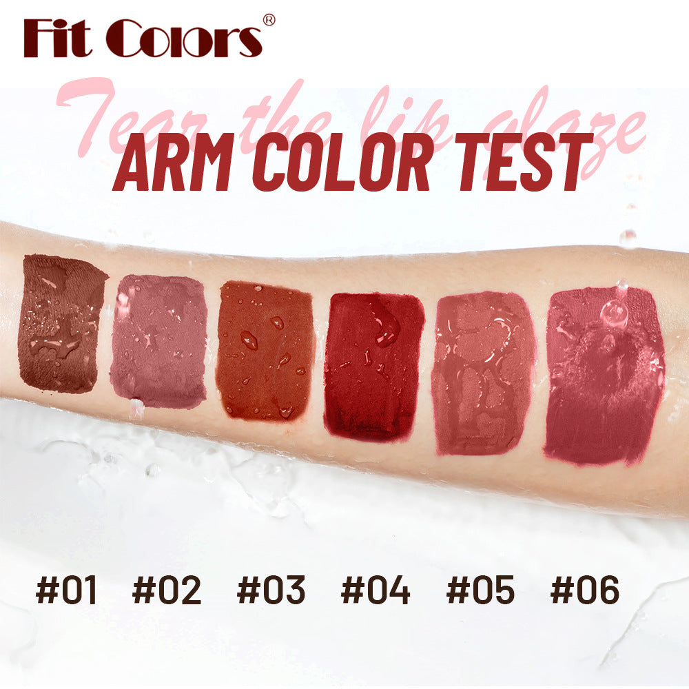 6-Color Matte Non-Transfer Lip Gloss