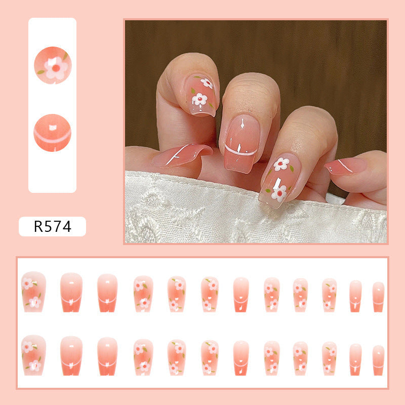 Chic French Manicure Acrylic Nail Tips, 24 Pieces Box, Direct from Factory