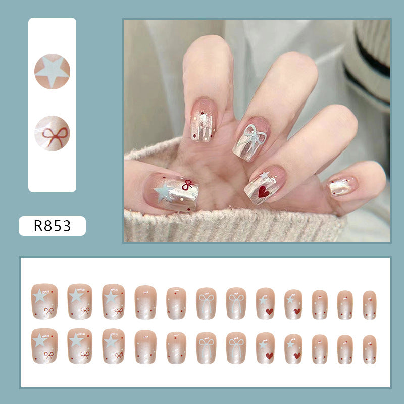 Cute Nail Art - Love Hearts & Bows Stickers