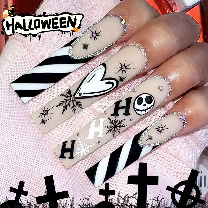 Halloween Monster Removable False Nails Waterpipe Style