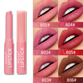 6 Colors Matte Lipstick Waterproof Velvet Nude Lip Stick Pencil Pen Sexy Red Brown Pigment