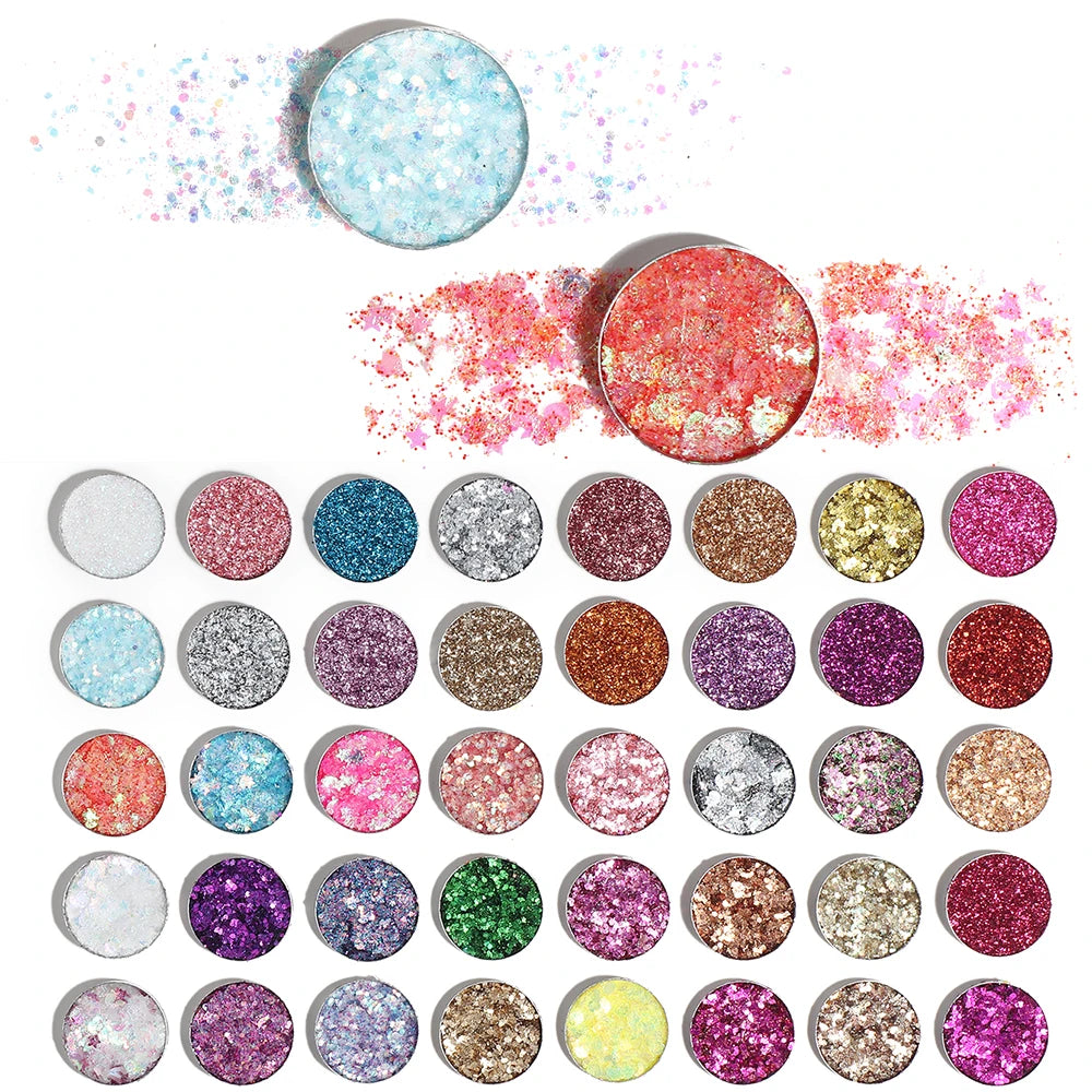 Glitter Eyeshadow Powder Palette Diamond Shine Glittering Eye Shadow Makeup Colored