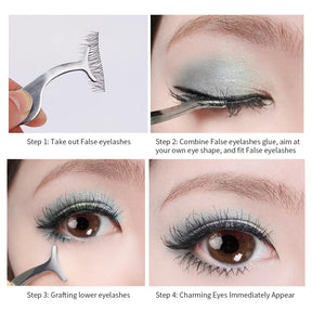 False Eyelashes Tweezer Fake Eye Lash Applicator Makeup Tools Auxiliary Curler Mink Eyelashes Professional Tweezer Tools