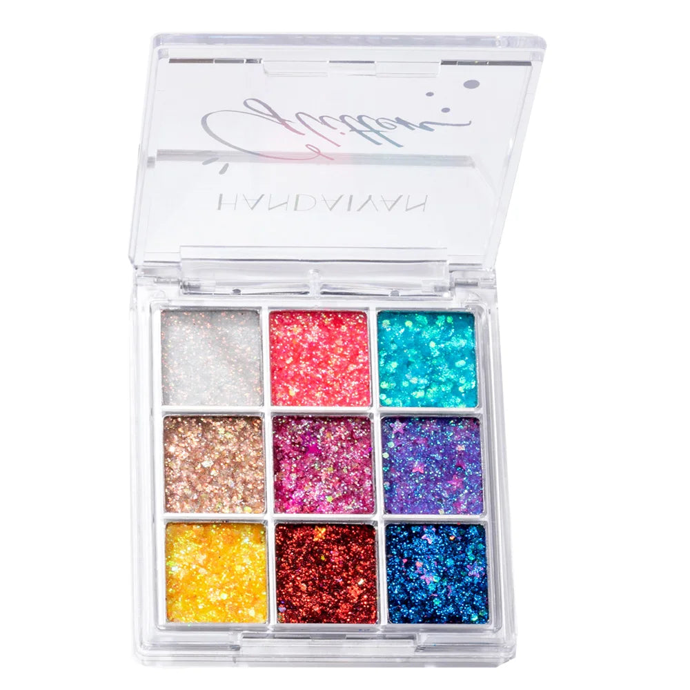 9 Color Glitter Eye Shadow Pallete Pigment Professional Eye Makeup Palette