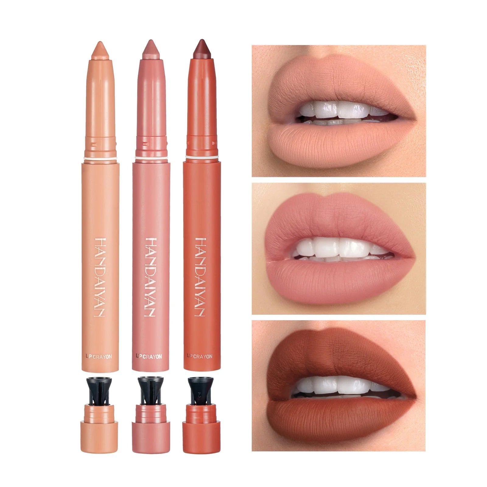 Matte Lipstick Pencil Nude Silky Lip Stick Pen Makeup Waterproof Velvet Lip Balm Cosmetics Tint Lipbalm