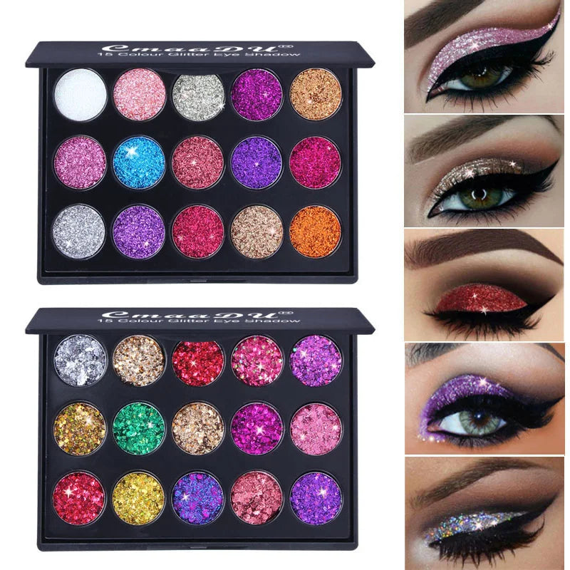 Color Glitter Eye Shadow Pallete Pigment Professional Eye Makeup Palette Long-lasting Make Up