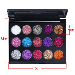 Color Glitter Eye Shadow Pallete Pigment Professional Eye Makeup Palette Long-lasting Make Up