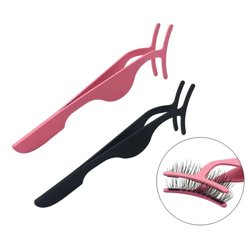 False Eyelashes Tweezer Fake Eye Lash Applicator Makeup Tools Auxiliary Curler Mink Eyelashes Professional Tweezer Tools