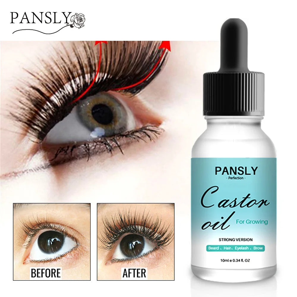 Castor Oil Eyelash Growth Serum Longer Fuller Eyelash Enhancer Eyebrow Lashes Lifting Treatment