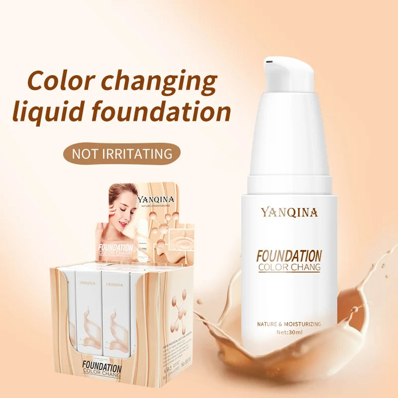 Magic Color Change Thin Moisturizing Liquid Foundation Face Makeup Smooth Natural Concealer