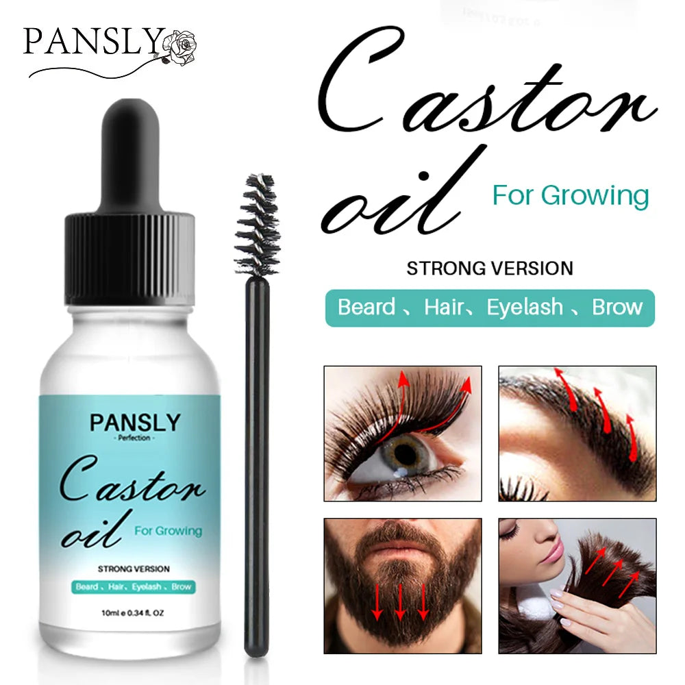 Castor Oil Eyelash Growth Serum Longer Fuller Eyelash Enhancer Eyebrow Lashes Lifting Treatment