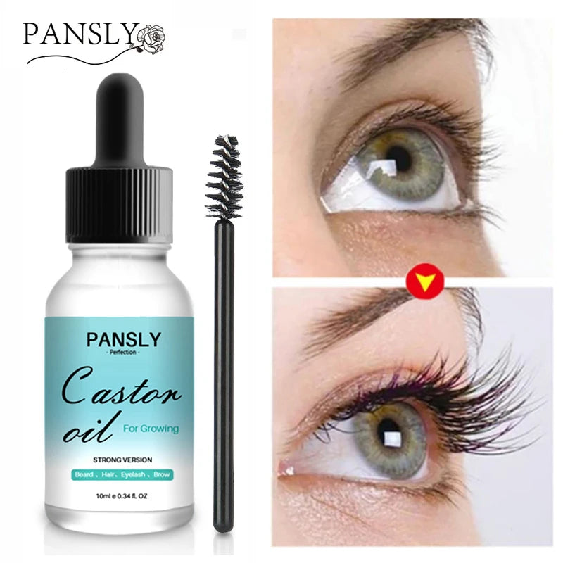 Castor Oil Eyelash Growth Serum Longer Fuller Eyelash Enhancer Eyebrow Lashes Lifting Treatment