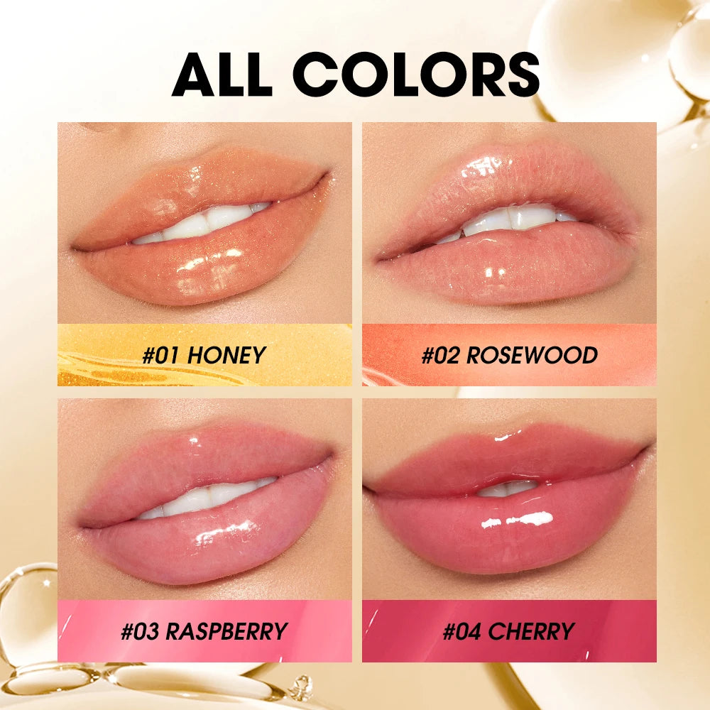 Lip Oil Gloss Lip Plumper Makeup Moisturizing NonSticky Sexy Water Glossy