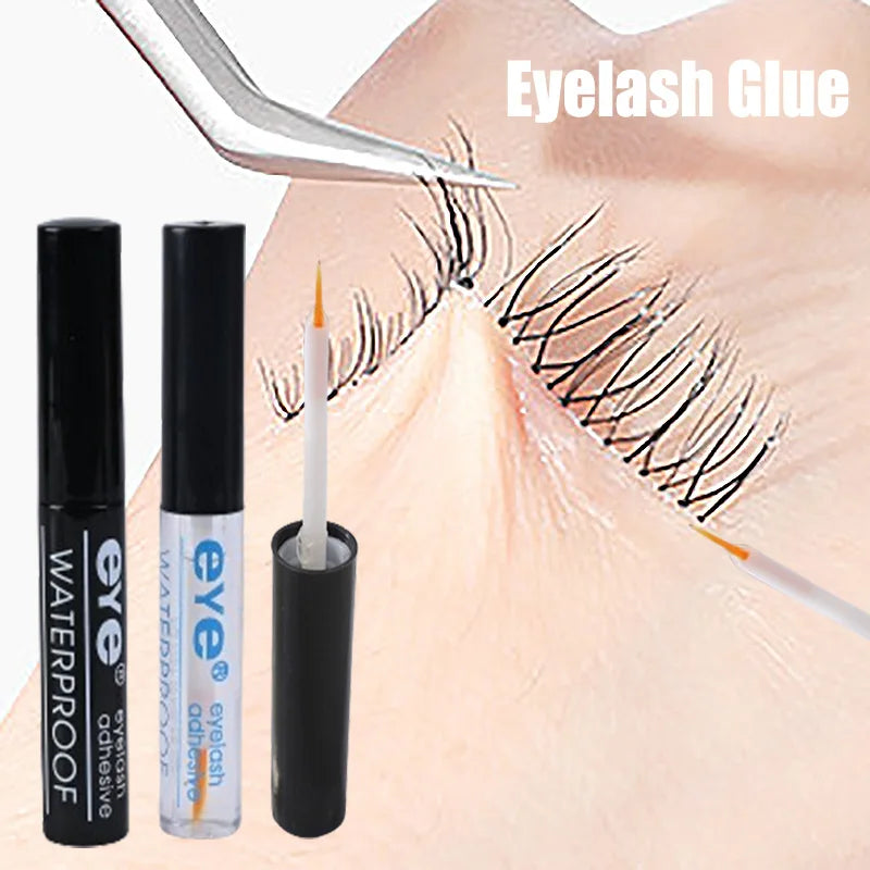 False Eyelash Glue Waterproof Transparent White Black Quick Dry Eyelashes Extension Lasting Strong Lashes