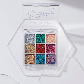 9 Color Glitter Eye Shadow Pallete Pigment Professional Eye Makeup Palette