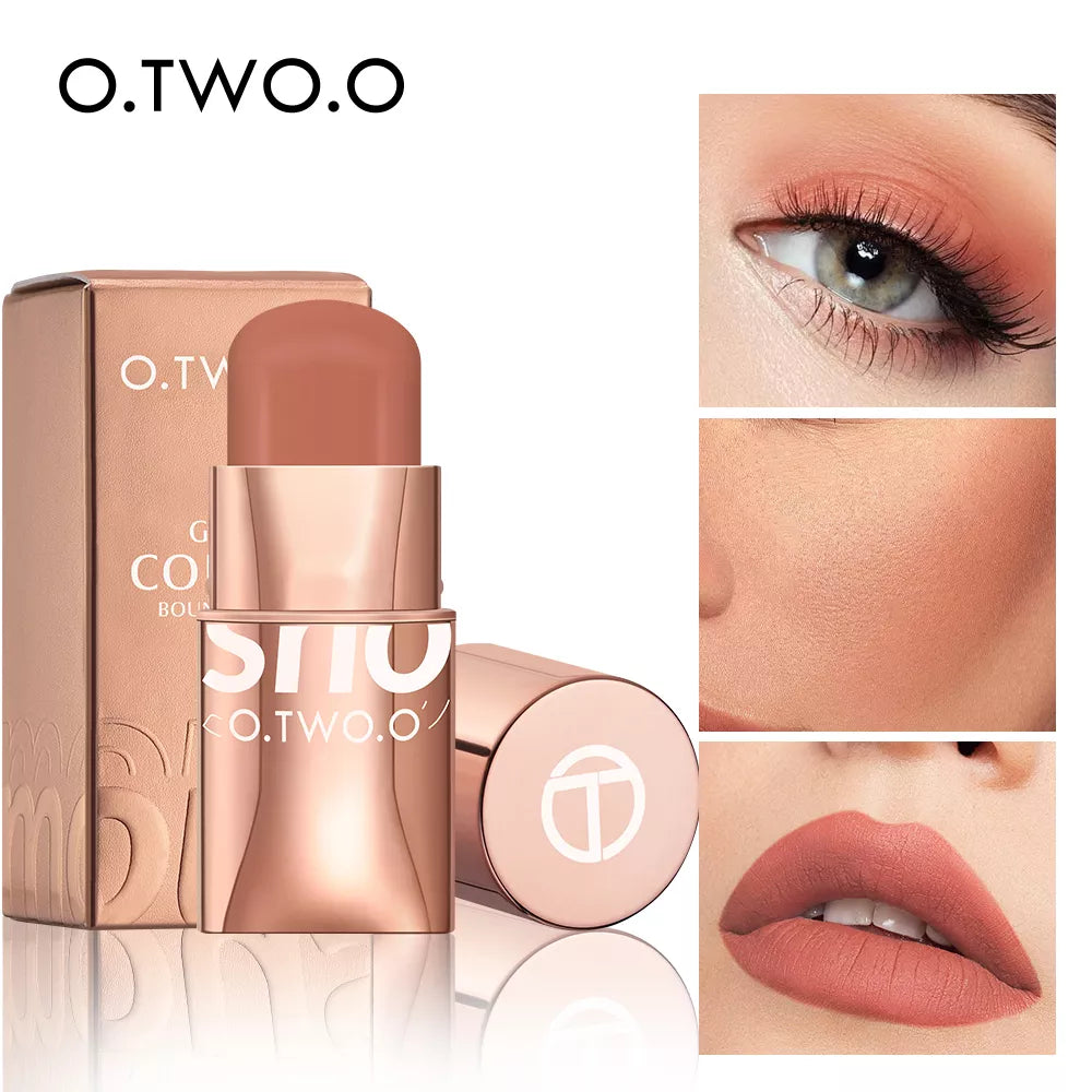 Lipstick Blush Stick 3-in-1 Eyes Cheek and Lip Tint Buildable Waterproof Lightweight Cream