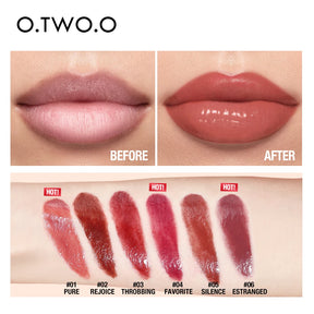 2 in 1 Lip Gloss 6 Colors Long Lasting Shine Waterproof Moisturizing Cosmetics